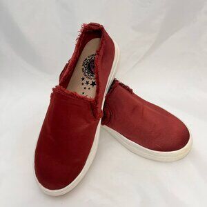 Rock & Candy Women 7.5 Slip on Red Wine Platform Shoes